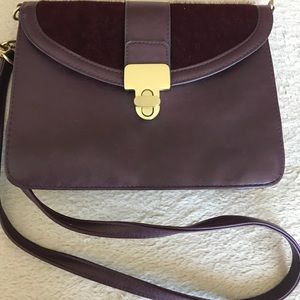 Maroon burgundy and gold crossbody